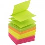 Muistilaput Z-notes viestilappu 76x76mm 6 neonväriä 6x100kpl