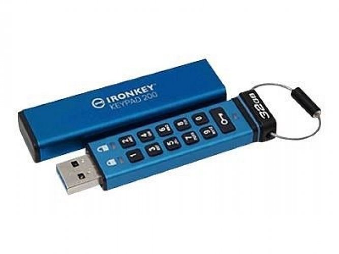 Muistitikku Usb Kingston 32GB 3.2 Gen1 IronKey Keypad 200 IKKP200