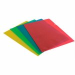 Muovitasku A4/120mic 2-sivua auki värilajitelma PP 100kpl