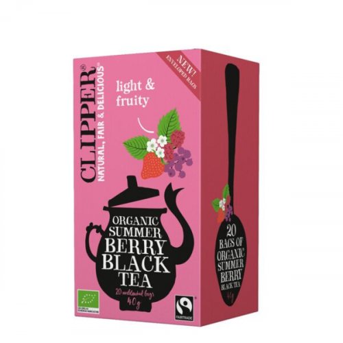 Musta Tee Clipper Organic kesämarjat 20pss