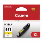 Canon CLI-551Y XL mustes.pat keltainen