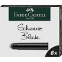 Mustekasetti Faber-Castell musta 6kpl
