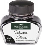 Mustepullo Faber-Castell musta, 30 ml lasipullossa