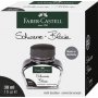 Mustepullo Faber-Castell musta, 30 ml lasipullossa