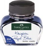 Mustepullo Faber-Castell sininen, 30 ml lasipullossa, kumitettavissa