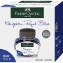 Mustepullo Faber-Castell sininen, 30 ml lasipullossa, kumitettavissa