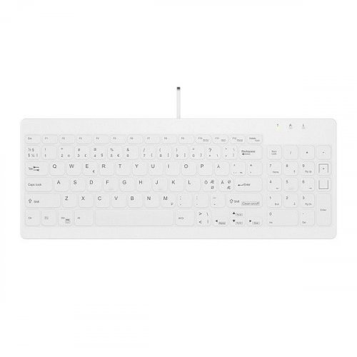 Näppäimistö Active Key QuickClean Medical Compact Wired IP68 White