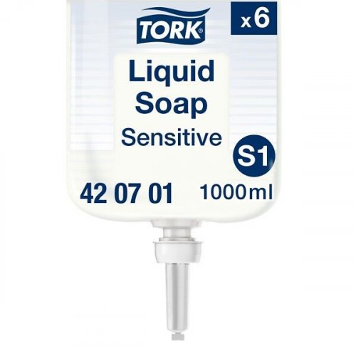 Nestesaippua Tork S1 Sensitive 6x1000ml täyttöpakkaus
