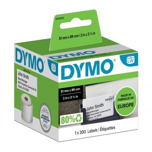 Nimilappu Dymo LW liimaton 51x89mm
