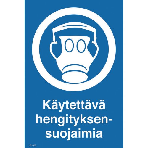 Opaste käytettävä hengityksensuojaimia