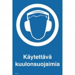 Opaste käytettävä kuulonsuojaimia