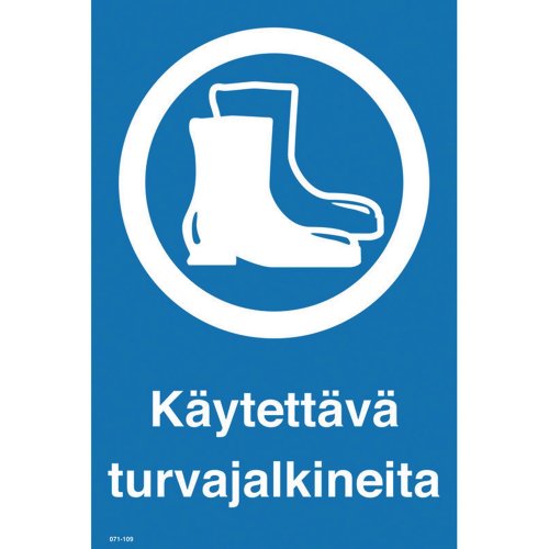 Opaste käytettävä turvajalkineita