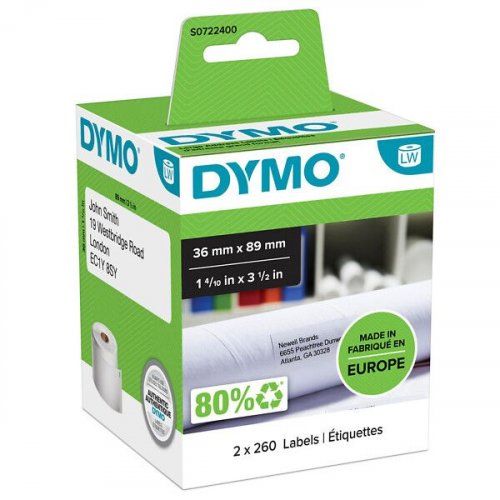 Osoitetarra Dymo LW suuri 36x89mm 260kpl/2rll