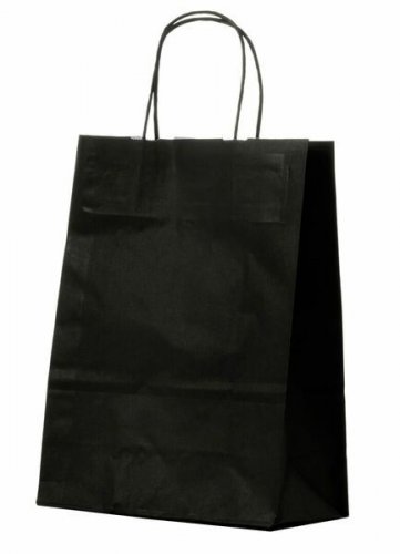 Paperikassi musta 90g 22x10x33cm