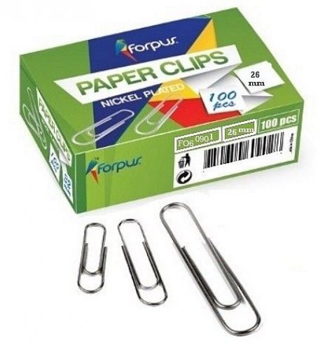 Paperiliitin 26 mm kuparoitu 100 kpl/ras