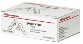 Paperiliitin 50 mm Office Depot kuparoitu wavy 100 kpl/ras 