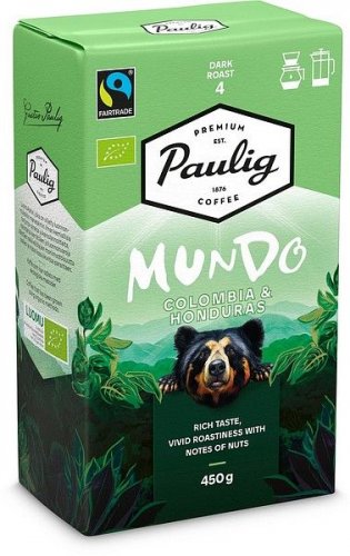 Paulig Mundo Kolumbia & Honduras Luomu sj 450g Luomu suodatinjauhatus 450g