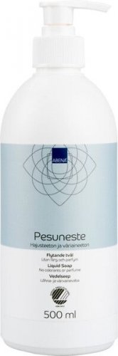 Pesuneste Abena hajusteeton 500ml pumppupullo, hinta 2,35€