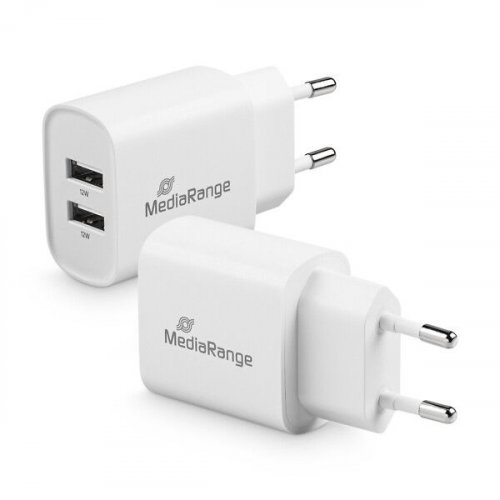 Pikalaturi MediaRange 12W 2xUSB-A