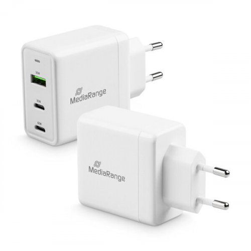 Pikalaturi MediaRange 65W USB-A/2xUSB-C