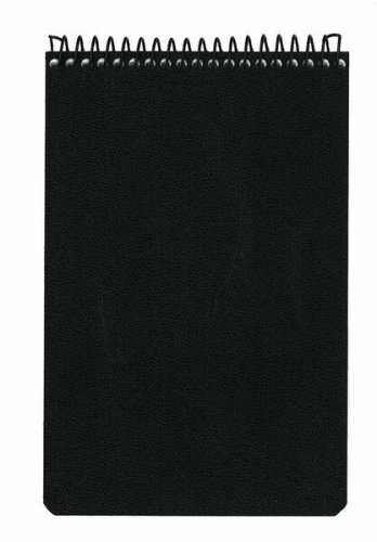 Poliisilehtiö 90x148mm 100 sivua 7x7mm ruudut musta kansi