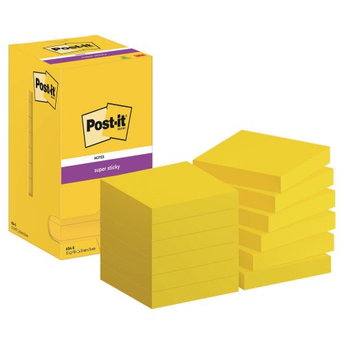 post-it 654s s/s note 76x76 90s yllw 12kpl