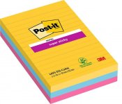 Post-it Super Sticky Carnival viivat 101x152mm 3x90 kpl