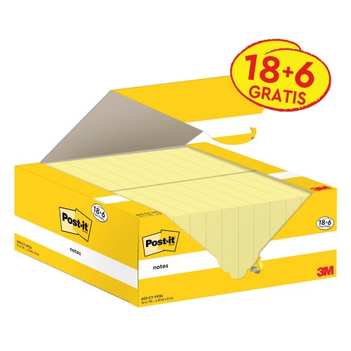 Post-it®-viestilaput säästöpakkaus 38 mm x 51 mm, keltainen