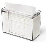 Pöytäannostelija Katrin kirkas/läpinäkyvä käsipyyhkeille