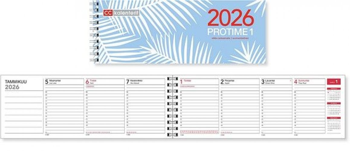 Pöytäkalenteri 2022 eko vihreä RCK Kaarna, edullinen pieni pöytäkalenteri