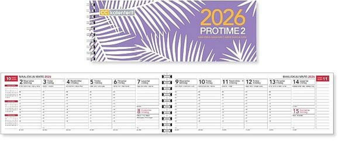 Pöytäkalenteri 2026 Protime 2 eko