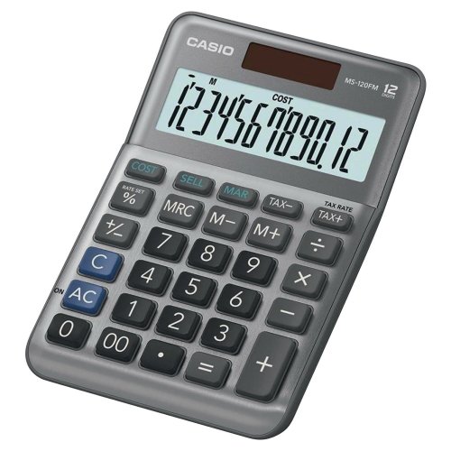 Pöytälaskin Casio ms-120fm mini 12 numeron näyttö