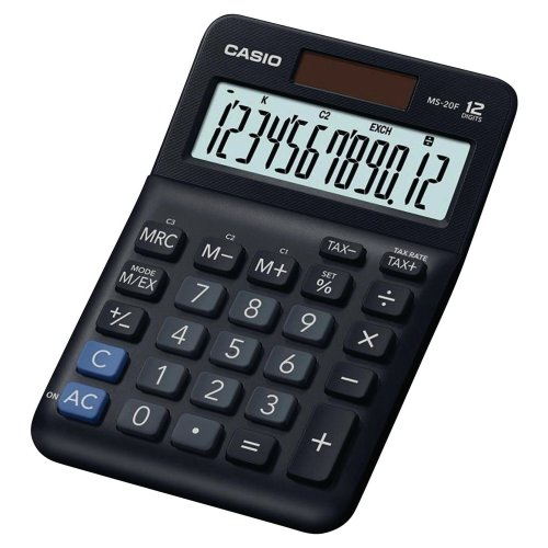 Pöytälaskin Casio ms-20f mini 12 numeron näyttö