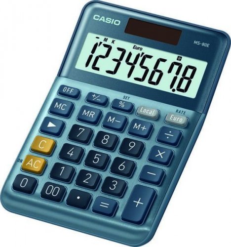 Pöytälaskin Casio MS-80E 8-num. valokenno/paristo