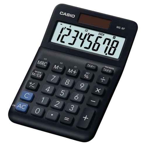 Pöytälaskin Casio ms-8f mini 8 numeron näyttö