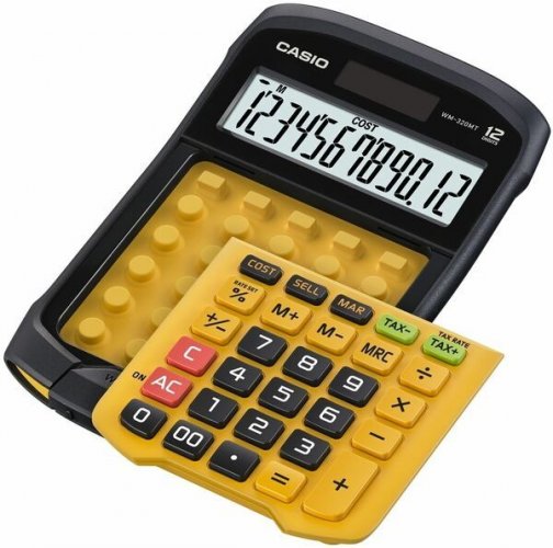 Pöytälaskin Casio WM-320MT keltainen pestävä näppäimistö 202107