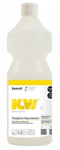 Puhdistusaine KW Desiplus Hajusteeton 1L Desinfioiva