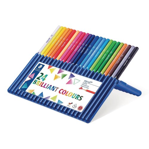 Puuvärikynä Staedtler ergosoft 157 värilajitelma 24kpl