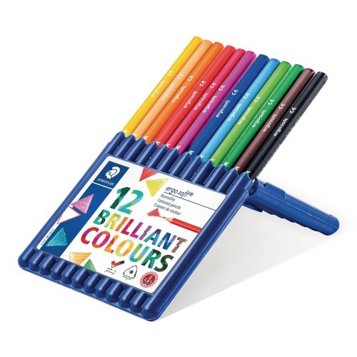 Puuvärikynä Staedtler ergosoft 157 värilajitelma 12kpl