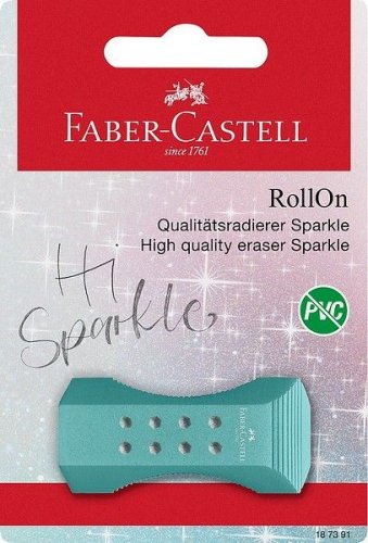 Pyyhekumi Faber-Castell RollOn Sparkle blister värilaj.