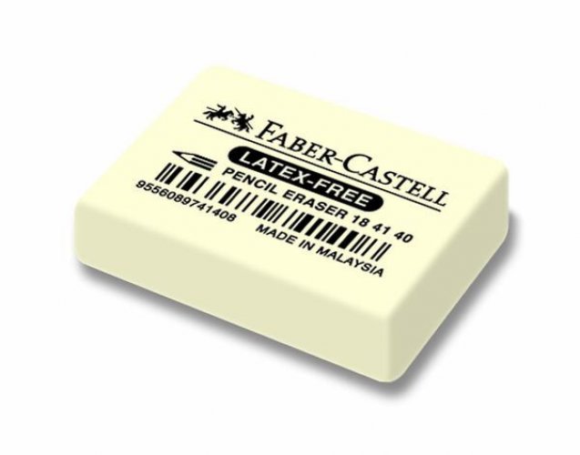 Pyyhekumi Faber-Castell valkoinen luonnonkumia 40kpl