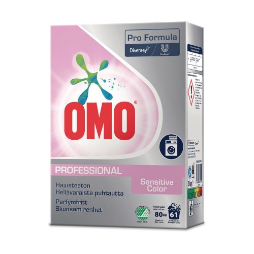 Pyykinpesujauhe Omo professional sensitive color hajusteeton 3kg