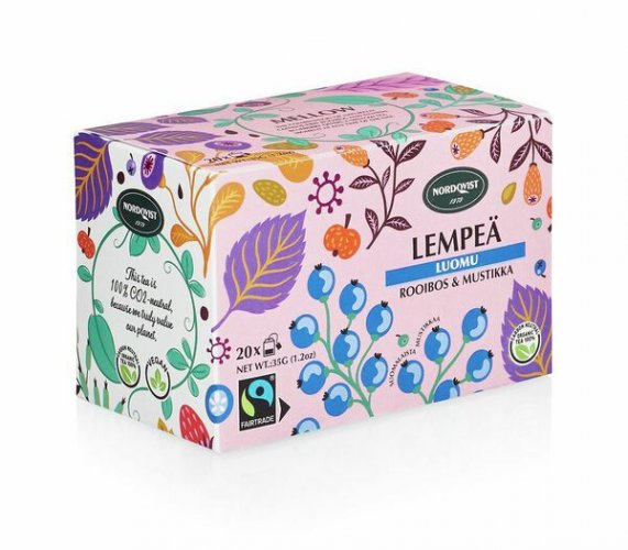 Tee Nordqvist Lempeä rooibos mustikka luomu