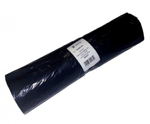 Roskapussi Eco LDPE 30L musta 500x700mm 20mic