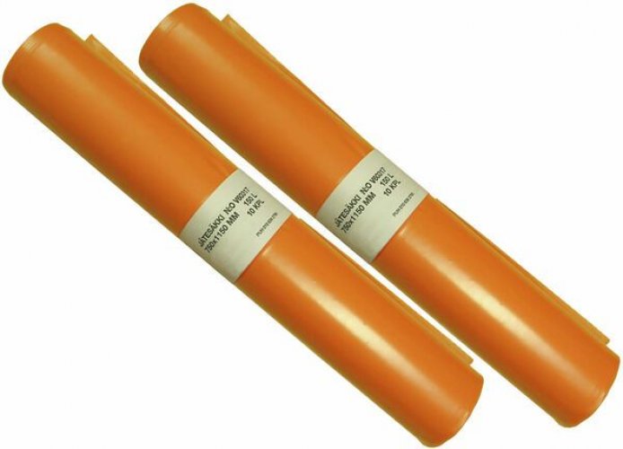 Roskapussi LDPE oranssi 30L 500x700mm 20mic