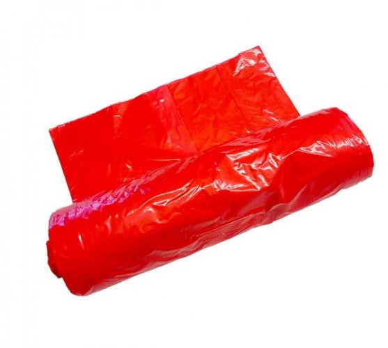 Roskapussi LDPE punainen 30L 500x700mm 20mic