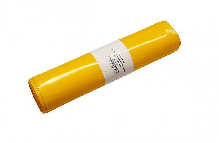Roskapussi Premium LDPE 30L keltainen 500x700mm 40mic