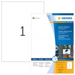 Säänkestävä tarra-arkki Herma Special 9501 A4/1-os matta 210x297mm 50ark