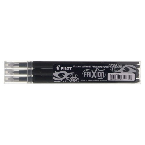 Säiliö Pilot frixion ball 0,7mm musta 3kpl