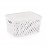 Säilytyskori Diamond kannella 13l valk